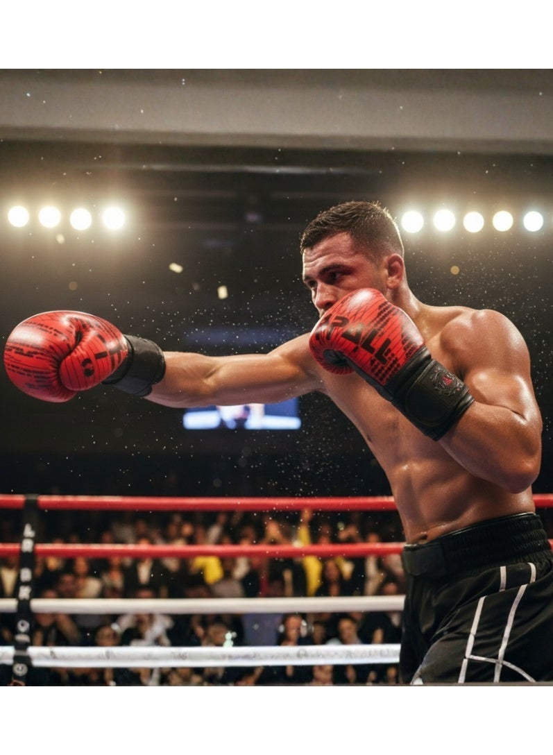 سبال قفازات ملاكمة احترافية للكمات القوية، مناسبة للتدريب على الملاكمة التايلاندية (مواي تاي) والتمارين القتالية. - Image 4